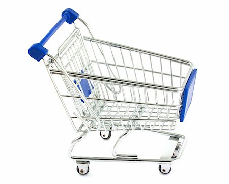 simsearch:400-04321973,k - Empty shopping cart isolated on white background Stock Photo - Budget Royalty-Free & Subscription, Code: 400-06102409