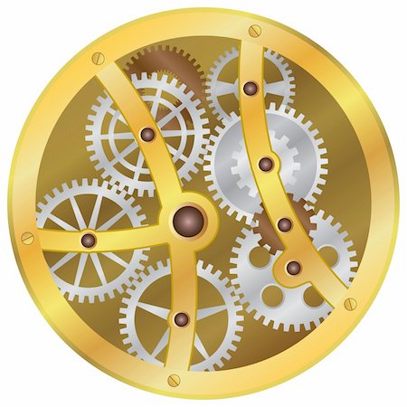 simsearch:400-05114975,k - Image of mechanism with gear wheels on the white background. Also available as a Vector in Adobe illustrator EPS 8 format, compressed in a zip file. Stock Photo - Budget Royalty-Free & Subscription, Code: 400-06103420