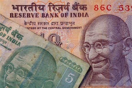 Banknotes - Rupees bills of India Stock Photo - Budget Royalty-Free & Subscription, Code: 400-06135629