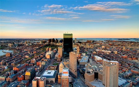 View above Back Bay in downtown Boston, Massachusetts, USA. Stock Photo - Budget Royalty-Free & Subscription, Code: 400-06135688