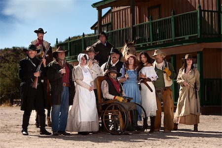 Group of characters for an American old west theme Foto de stock - Super Valor sin royalties y Suscripción, Código: 400-06135871