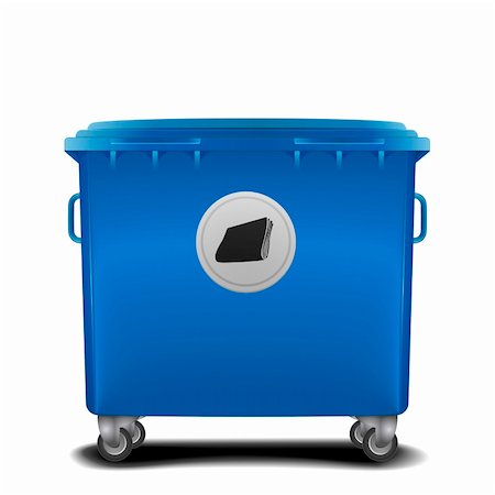 simsearch:400-04407139,k - illustration of a blue recycling bin with paper symbol Stock Photo - Budget Royalty-Free & Subscription, Code: 400-06136229
