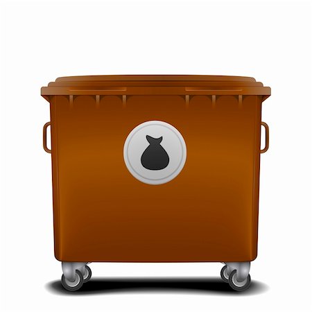 simsearch:400-04407139,k - illustration of a brown recycling bin with trash symbol Stock Photo - Budget Royalty-Free & Subscription, Code: 400-06136231