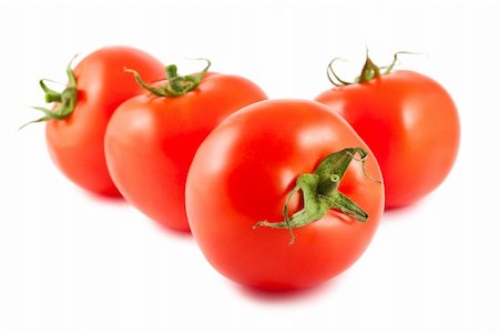 simsearch:400-04393672,k - Four red tomatoes isolated on white background Stock Photo - Budget Royalty-Free & Subscription, Code: 400-06138091