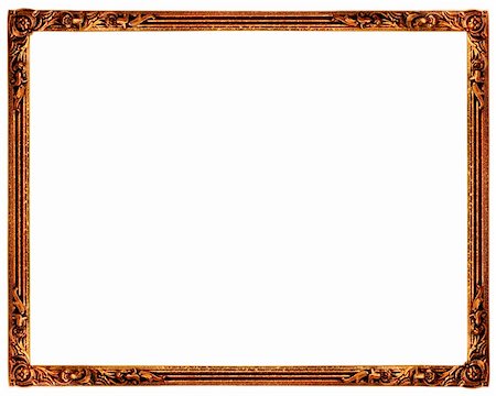 simsearch:400-07332295,k - Old picture frame on plain background Stock Photo - Budget Royalty-Free & Subscription, Code: 400-06138789