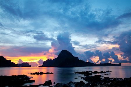 simsearch:400-05703164,k - Beautiful sunset in El Nido, Palawan, Philippines Stock Photo - Budget Royalty-Free & Subscription, Code: 400-06139001