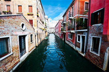 simsearch:400-06530910,k - The Narrow Canal- the Street in Venice Stock Photo - Budget Royalty-Free & Subscription, Code: 400-06139403