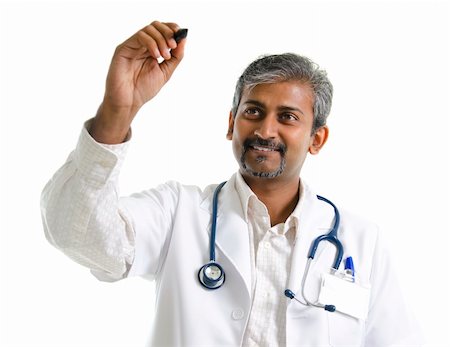 stethoscope drawing - Indian mature male doctor drawing / sketching on blank space Stock Photo - Budget Royalty-Free & Subscription, Code: 400-06139704