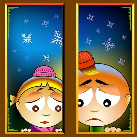 poor child illustration - Dedicated to all those children that will not take a present for Christmas Stock Photo - Budget Royalty-Free & Subscription, Code: 400-06133429