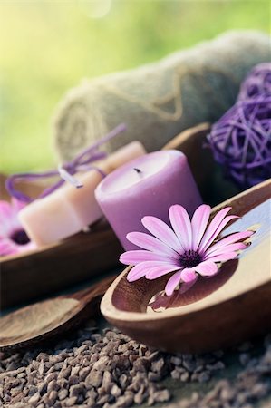 spa water background pictures - Spa and wellness setting with natural soap, candles and towel. Violet dayspa nature set dayspa nature set Stock Photo - Budget Royalty-Free & Subscription, Code: 400-06140976