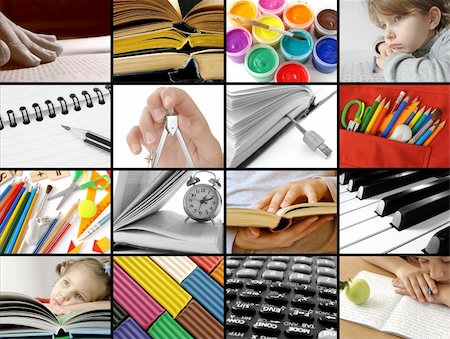 simsearch:400-05358791,k - back to school concept collage Stock Photo - Budget Royalty-Free & Subscription, Code: 400-06141945