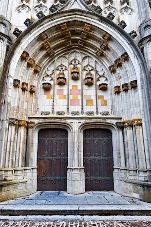 simsearch:400-05745868,k - Detail of  Portal of the Gothic Church St.Hubert in Belgium Stock Photo - Budget Royalty-Free & Subscription, Code: 400-06141976