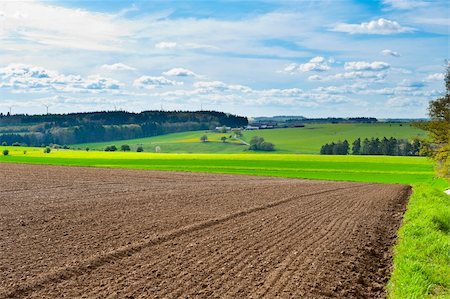 Spring Plowed Field- Belgian Landscape Stock Photo - Budget Royalty-Free & Subscription, Code: 400-06142579