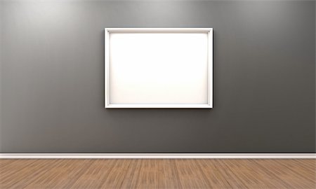 simsearch:400-06091866,k - Illustration of a room with a white frame for a picture Stock Photo - Budget Royalty-Free & Subscription, Code: 400-06174174