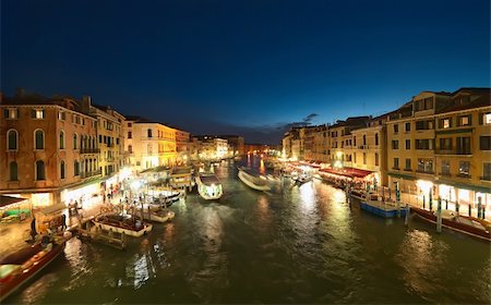 simsearch:400-08093706,k - Grand Canal at night, Venice. Italy Stock Photo - Budget Royalty-Free & Subscription, Code: 400-06176894