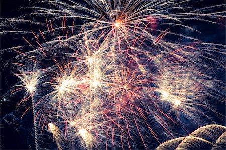simsearch:400-04864083,k - Golden fireworks in colorful shades of yellow and orange Stock Photo - Budget Royalty-Free & Subscription, Code: 400-06177660