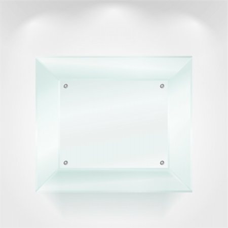 Transparent glass showcase, vector eps10 illustration Stock Photo - Budget Royalty-Free & Subscription, Code: 400-06178102