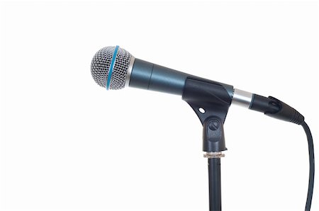 simsearch:400-04278064,k - close up shot of microphone isolated on white background Stock Photo - Budget Royalty-Free & Subscription, Code: 400-06178250