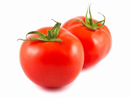simsearch:400-04393672,k - Two ripe tomatoes isolated on white background Stock Photo - Budget Royalty-Free & Subscription, Code: 400-06178843