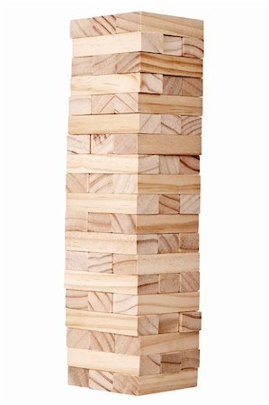 simsearch:400-06097126,k - Wooden blocks tower isolated on white background Stock Photo - Budget Royalty-Free & Subscription, Code: 400-06179011