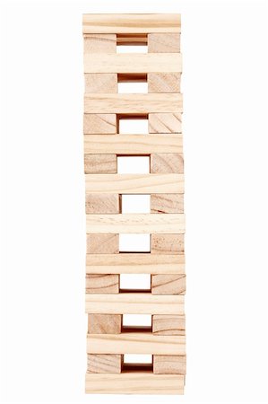 simsearch:400-06097126,k - Wooden blocks tower isolated on white background Stock Photo - Budget Royalty-Free & Subscription, Code: 400-06179012
