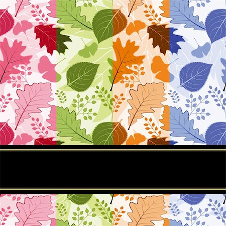 four seasons maple - Colorful four season leaves seamless pattern background Stock Photo - Budget Royalty-Free & Subscription, Code: 400-06179170
