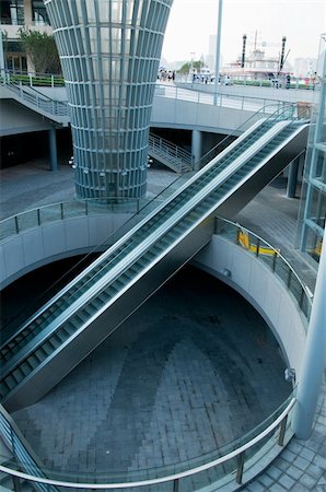 Shanghai new bund puxi architectural dettail view of staircase Stock Photo - Budget Royalty-Free & Subscription, Code: 400-06179661