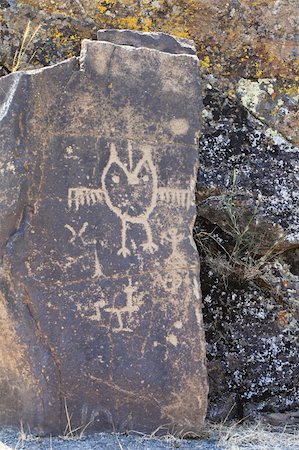 Native American Petroglyphs at Horse Thief Lake, Washington Stock Photo - Budget Royalty-Free & Subscription, Code: 400-06179972