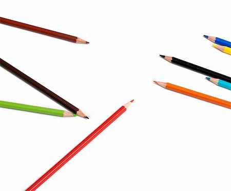 simsearch:400-04046903,k - colors pencil in series on white background with drop shadow Stock Photo - Budget Royalty-Free & Subscription, Code: 400-06170398
