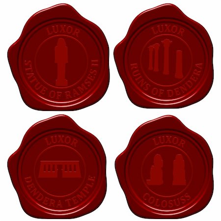 for construction stamp - Egypt sealing wax stamp set for design use. Vector illustration. Stock Photo - Budget Royalty-Free & Subscription, Code: 400-06170868