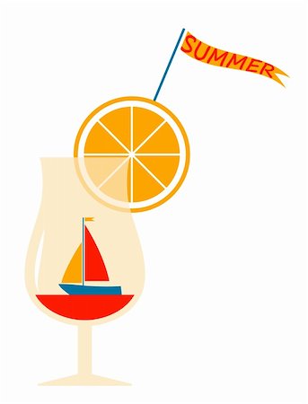 simsearch:400-05944023,k - vector sailboat floating in glass on white background, Adobe Illustrator 8 format Stock Photo - Budget Royalty-Free & Subscription, Code: 400-06170931