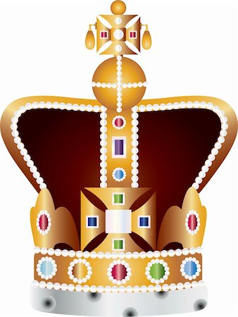 English King and Queen Coronation Crown Jewels Illustration Isolated on White Background Stock Photo - Budget Royalty-Free & Subscription, Code: 400-06171208