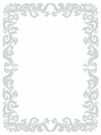 Vintage floral frame. Decorative pattern. Vector illustration. Stock Photo - Budget Royalty-Free & Subscription, Code: 400-06171355