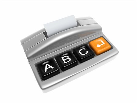 simsearch:400-05708287,k - sliver printer with keypad isolated on white background Stock Photo - Budget Royalty-Free & Subscription, Code: 400-06172334