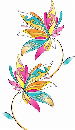 flowers drawings - Fancy Border Stock Photo - Budget Royalty-Free & Subscription, Code: 400-06172924