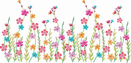 flowers drawings - Flower fancy border Stock Photo - Budget Royalty-Free & Subscription, Code: 400-06172928