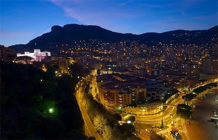 french riviera - view of Monaco at night, Monte Carlo Foto de stock - Super Valor sin royalties y Suscripción, Código: 400-06173123