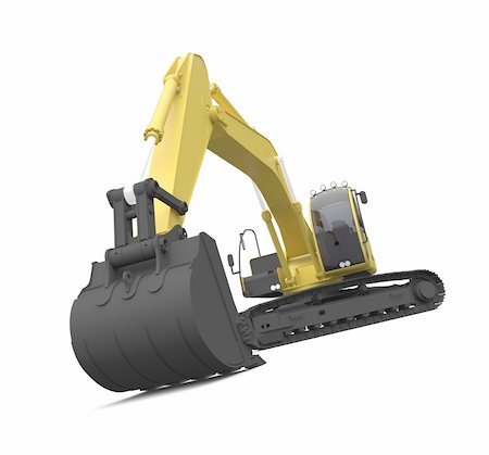 simsearch:700-05662628,k - illustration of an excavator. Hi-res 3D Digitally generated image. Stock Photo - Budget Royalty-Free & Subscription, Code: 400-06173548