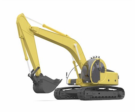 simsearch:700-05662628,k - illustration of an excavator. Hi-res 3D Digitally generated image. Stock Photo - Budget Royalty-Free & Subscription, Code: 400-06173695