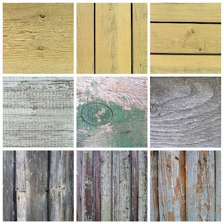 simsearch:400-06173901,k - Collection of old wooden planks texture. Vintage background for design Foto de stock - Super Valor sin royalties y Suscripción, Código: 400-06173899