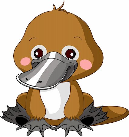 simsearch:400-05888197,k - Fun zoo. Illustration of cute Platypus Stock Photo - Budget Royalty-Free & Subscription, Code: 400-06180111