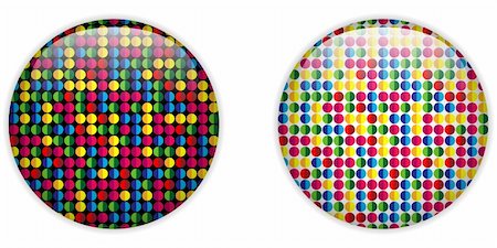 simsearch:400-03952119,k - Vector - Glass Circle Button Colorful Dots Photographie de stock - Aubaine LD & Abonnement, Code: 400-06199423