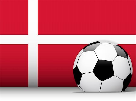 danish flag football - Vector - Denmark Soccer Ball with Flag Background Stock Photo - Budget Royalty-Free & Subscription, Code: 400-06199441