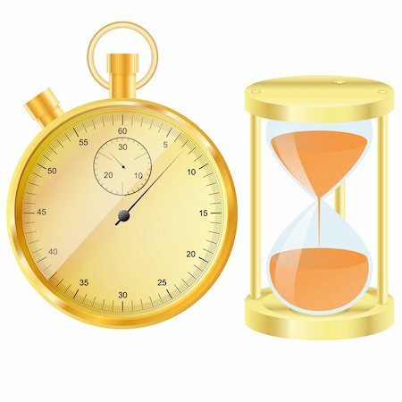 sand clock - Gold stopwatch and hourglass Also available as a Vector in Adobe illustrator EPS format, compressed in a zip file. The vector version be scaled to any size without loss of quality. Photographie de stock - Aubaine LD & Abonnement, Code: 400-06199985