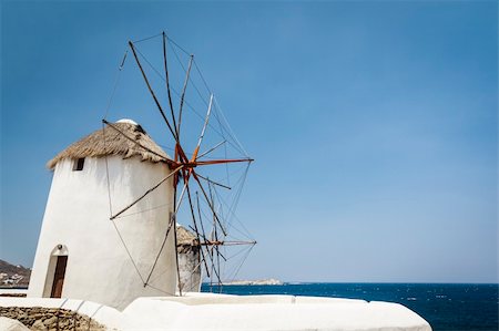An image of a nice wind mill at Myconos Greece Stock Photo - Budget Royalty-Free & Subscription, Code: 400-06204685