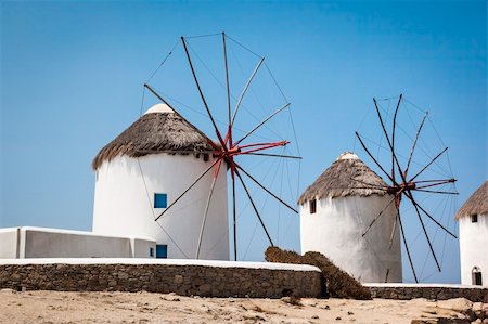 An image of a nice wind mill at Myconos Greece Stock Photo - Budget Royalty-Free & Subscription, Code: 400-06204687
