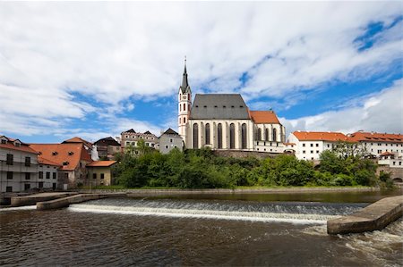 simsearch:400-05732427,k - Cesky Krumlov the Church of St. Vit Stock Photo - Budget Royalty-Free & Subscription, Code: 400-06208207