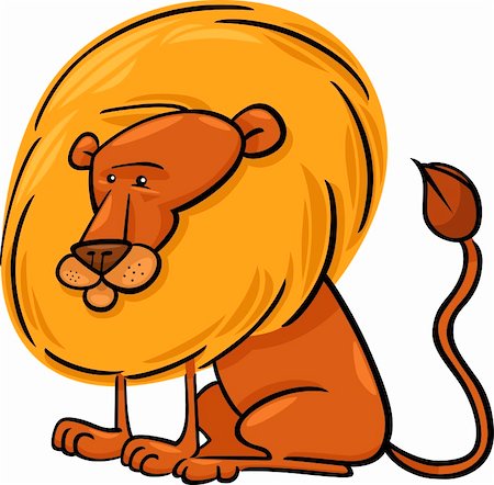 simsearch:400-08255624,k - Cartoon Illustration of Cute African Lion Character Stock Photo - Budget Royalty-Free & Subscription, Code: 400-06200745