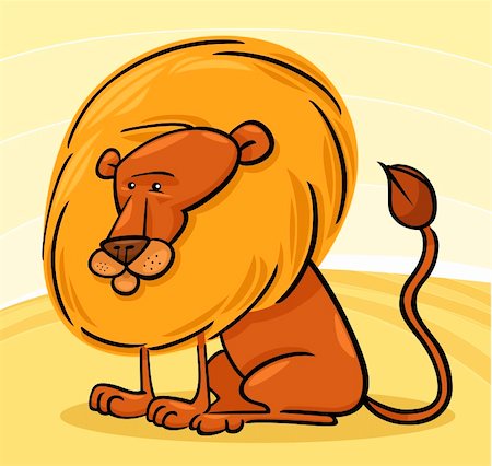 simsearch:400-08255624,k - Cartoon Illustration of Cute African Lion Character Stock Photo - Budget Royalty-Free & Subscription, Code: 400-06200746