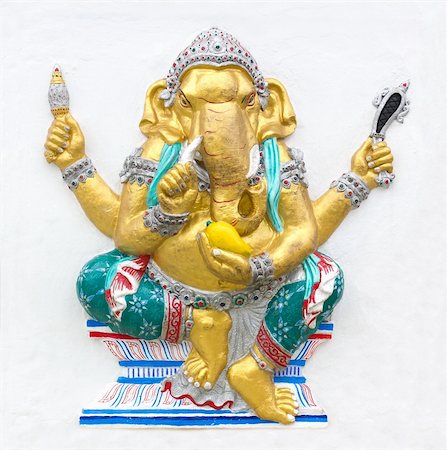 elephant god - Hindu ganesha God Named Maha Ganapati at temple in thailand Stock Photo - Budget Royalty-Free & Subscription, Code: 400-06201065